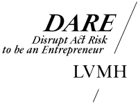 Logo DARE Disrumpir Actuar Arriesgar para ser Emprendedor DARE & LVMH